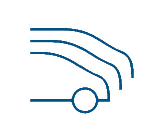 An icon representing car traffic